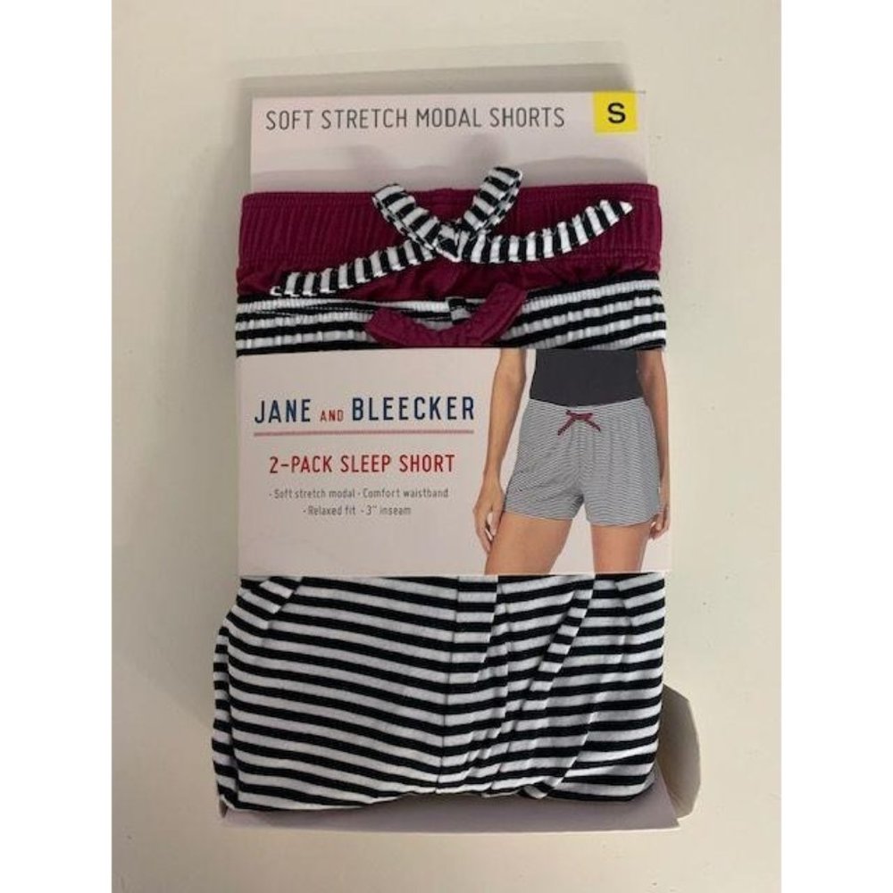 Jane and Bleecker 2 Pack Sleep Short Black/Purple